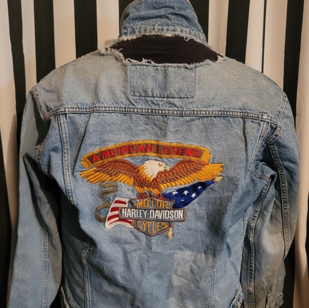 Vintage Harley Davidson Jean Jacket